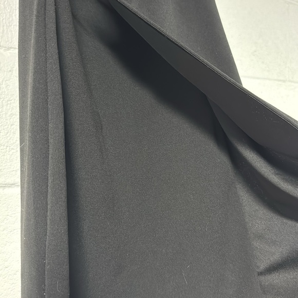 Lulus Wrap Dress in black with silver - Picture 3 of 6